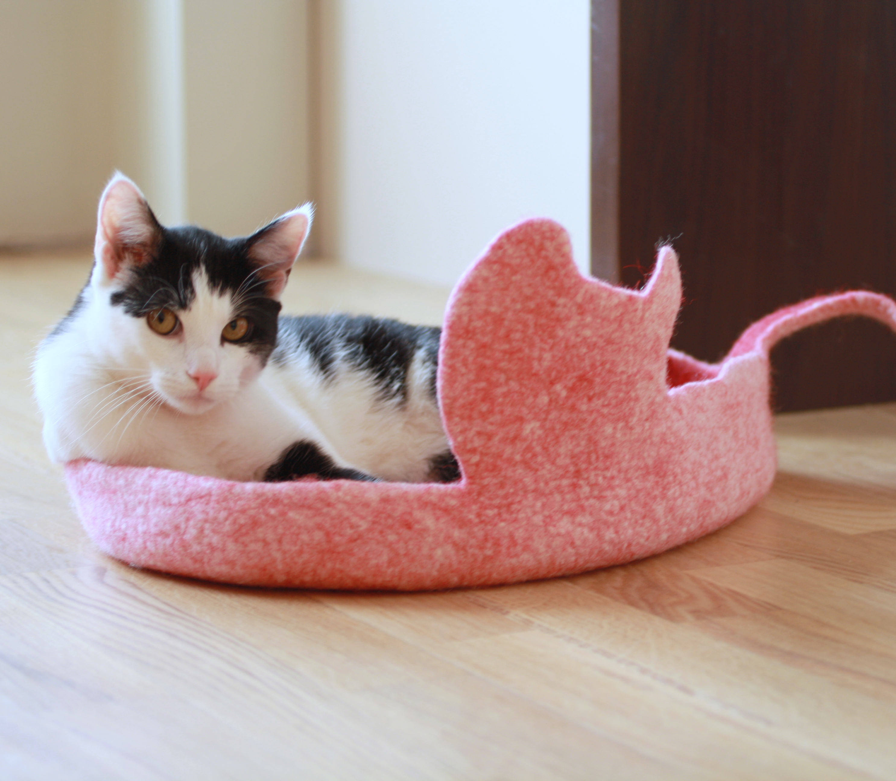Cat Bed Cat Cave Cat House Ecofriendly Handmade Felted Wool Cat